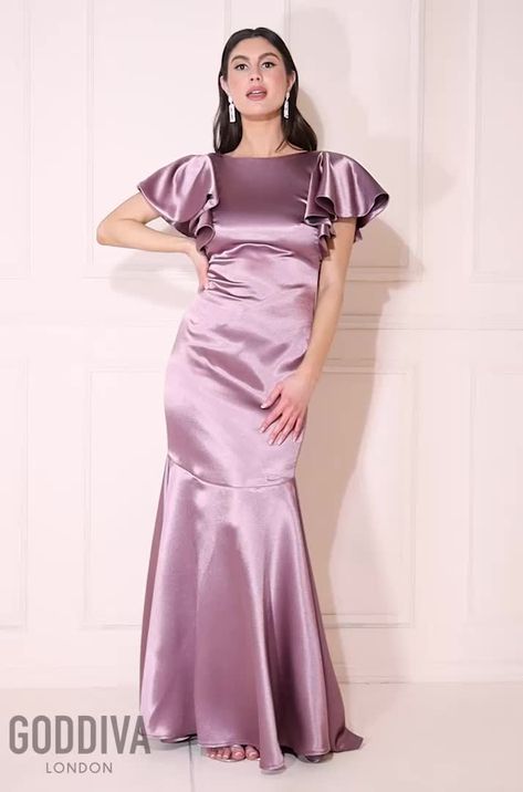 ​The epitome of elegance and sophistication. Our stunning rose pink satin flutter sleeve mermaid maxi is designed with meticulous attention to detail, this exquisite dress is the perfect choice for any special occasion. Crafted from luxurious satin fabric, this pink maxi dress drapes gracefully, creating a mesmerising silhouette that will leave a lasting impression. The satin material adds a touch of lustrous beauty, making it a standout piece for evening events, weddings, and even as a stunning Luxury Pink Satin Dress, Elegant Pink Satin Maxi Dress, Pink Satin Finish Elegant Maxi Dress, Luxury Pink Satin Finish Gown, Luxury Pink Satin Maxi Dress, Diy Hair Scrunchies, Silk Satin Dress, Shiny Dresses, Satin Dress Long