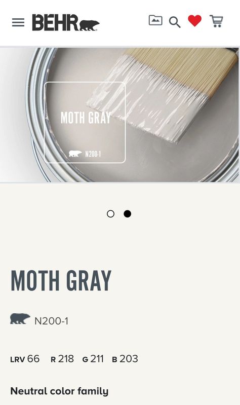 Behr Moth Gray, Behr Gray Paint, Home Depot Paint Colors, Home Depot Paint, Colors Bedroom, Behr Paint Colors, Farmhouse Paint Colors, Paint Color Inspiration, Farmhouse Paint