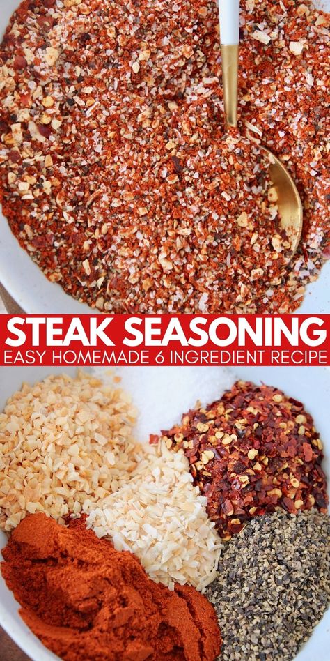 Chicago Steak Seasoning Recipe, Kinders Seasoning Recipes, Steak Seasoning Recipes, Grilled Steak Seasoning, Homemade Steak Seasoning, Homemade Steak Marinade, Montreal Steak Seasoning Recipe, Hot Stone Cooking, Herbs Seasoning