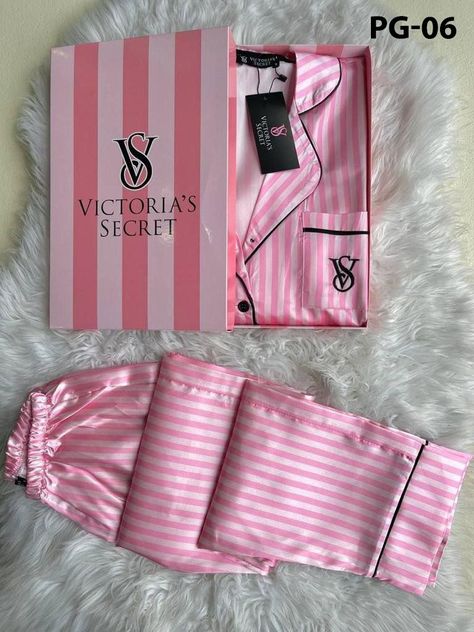 Victoria Secret Striped Pajamas, Victoria Secret Silk Pajamas, Pyjama Victoria Secret, Victoria Secret Pjs, Bachelorette Pajamas, Pyjamas Summer, Elena Abelli, Pajama Collection, Wedding Pajamas