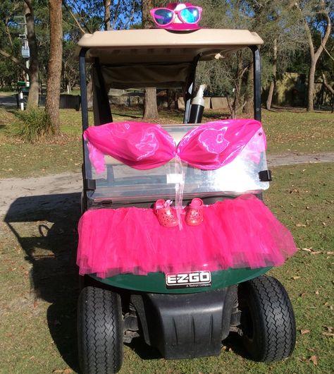 Ideas For Bachelor Party, Golf Cart Decorations, Golf Fundraiser, Ladies Golf Bags, Golf Outing, Fundraising Event, Golf Day, Golf Theme, Barbie Theme