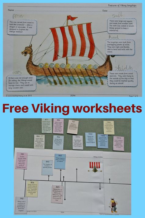 Free to download Viking Worksheets Viking Activities For Kids, Vikings Ks2, Viking Timeline, Medieval Activities, Vikings For Kids, Viking Tent, 1st Grade Homeschool, Focus Boards, Unit Studies Homeschool