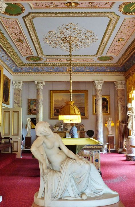 Osbourne House, Cowes Isle Of Wight, Osborne House, Queen Victoria And Prince Albert, Classical Interior, Billiard Room, Prince Albert, Isle Of Wight, Queen Victoria