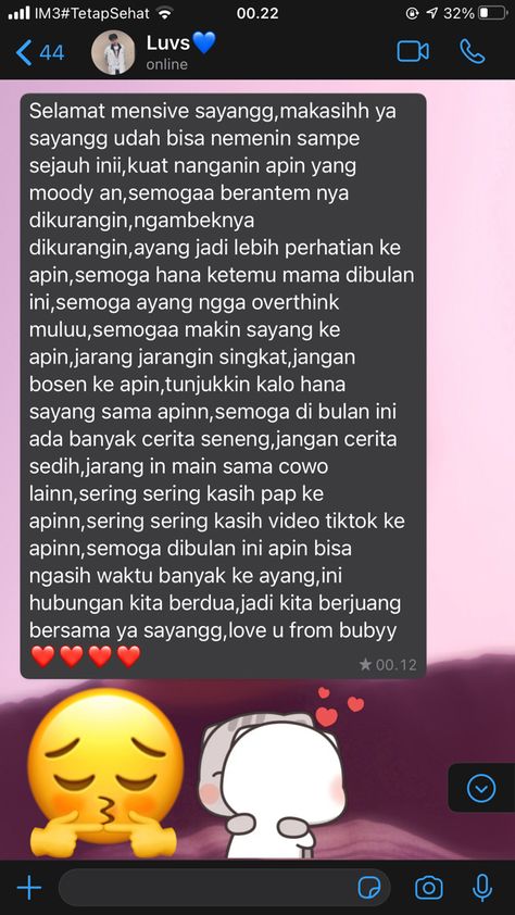 Ucapan mensive untuk pacar Ucapan Valentine Day Untuk Pacar, Chat Anniversary Untuk Pacar, Happy Birthday Pacar, Happy Mensive Text, Anniversary Chat, Quotes Romantis, Happy Birthday Husband Quotes, Roman Words, Quotes Rindu