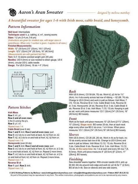 Child's Aran Sweater | Knitting and Crochet Forum Stickbeskrivning Barn, Free Aran Knitting Patterns, Baby Boy Knitting Patterns Free, Kids Sweater Pattern, Boys Knitting Patterns Free, Cable Knit Sweater Pattern, Kids Knitting, Knitting Patterns Boys, Baby Cardigan Knitting Pattern Free