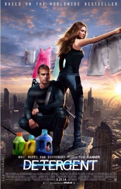 I'm laughing #Divergent #Detergent Divergent 2014, Divergent, Movie Poster, Film, Memes