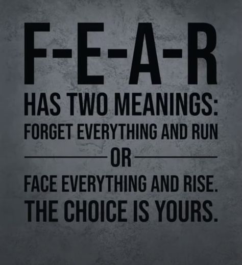 F-E-A-R has two meanings... which one, is your choice.🖤 Fear Has Two Meanings, Fear Meaning, A & R, Meant To Be, Two By Two, Quotes, On Instagram, Quick Saves, Instagram