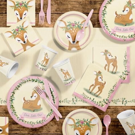 Deer Little One Paper Cups 8ct | The Party Darling Deer First Birthday, Deer Birthday Party, Deer Plate, Deer Party, Woodland Party Decorations, Deer Birthday, Cartoon Deer, Deer Baby Showers, Deer Baby