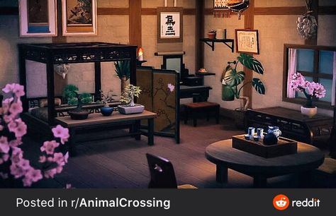 Acnh Zen, Asian Bedroom, Asian House, Japanese Bedroom, Japanese Animals, Ac New Leaf, Animal Crossing Guide, Animal Crossing Wild World, Acnh Ideas