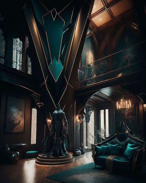 Academia Interior, Dark Academia Interior, Dark Deco, Gothic Chic, Episode Backgrounds, Disney Princess Makeover, Dark Academia Decor, Futuristic City, Dream House Decor