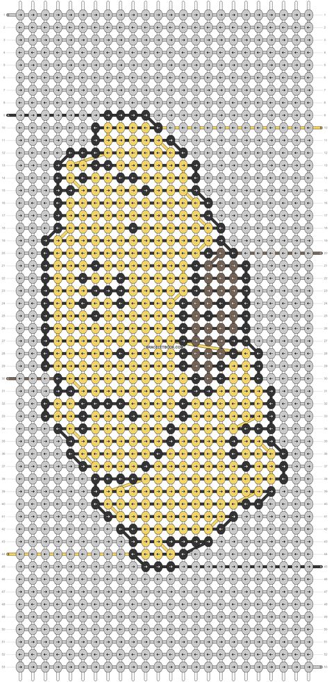 Alpha pattern #89094 | BraceletBook Gudetama Alpha Pattern, Pompompurin Alpha Pattern, Pompompurin Pattern, Sanrio Dog, Pixel Pattern, Alpha Pattern, Alpha Patterns, Friendship Bracelet Patterns, Bracelet Patterns