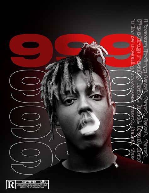 Juice World Poster, 999 Poster, Juice Wrld Poster, Juice World, Posters Ideas, Rod Wave, Music Poster Ideas, Music Pics, Poster Room