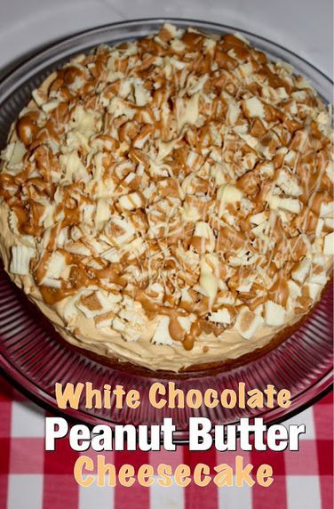 WHITE CHOCOLATE PEANUT BUTTER CHEESECAKE White Chocolate Peanut Butter, Chocolate Peanut Butter Cheesecake, Peanut Butter Cheesecake, Delectable Desserts, Fall Break, On Cloud Nine, Cloud Nine, Great Desserts, Best Dessert Recipes