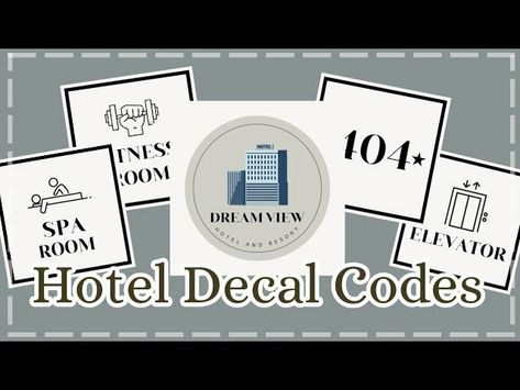 #decalcodes #bloxburg #decals Restroom Bloxburg Decals, Resort Decals Bloxburg, Hotel Room Prices Decals Bloxburg, Hotel Sign Decals Bloxburg, Bloxburg Apartment Number Decals, Spa Bloxburg Codes, Bloxburg Hotel Logo Codes, Bloxburg Yoga Decal Codes, Bloxburg Apartment Complex Decals