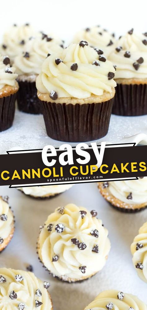 Cannoli Filled Cupcakes, Canolli Cupcakes Recipe, Cannoli Recipe Easy Cannoli Shells, No Bake Mini Canoli Cheesecake, Canoli Cupcakes Recipe, Italian Cupcake Recipes, Canolli Cake Recipes, Canoli Cake Recipes, Desserts In Cupcake Liners