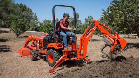 Adding some Kubota attachments to your tractor can help ensure that your Kubota tractor is ready and willing to work as hard as you do. Kubota Bx23s, Kubota Compact Tractor, Compact Tractor Attachments, Hitch Attachments, Garden Tractor Attachments, Homemade Tractor, Landscaping Equipment, Kubota Tractor, Tractor Idea