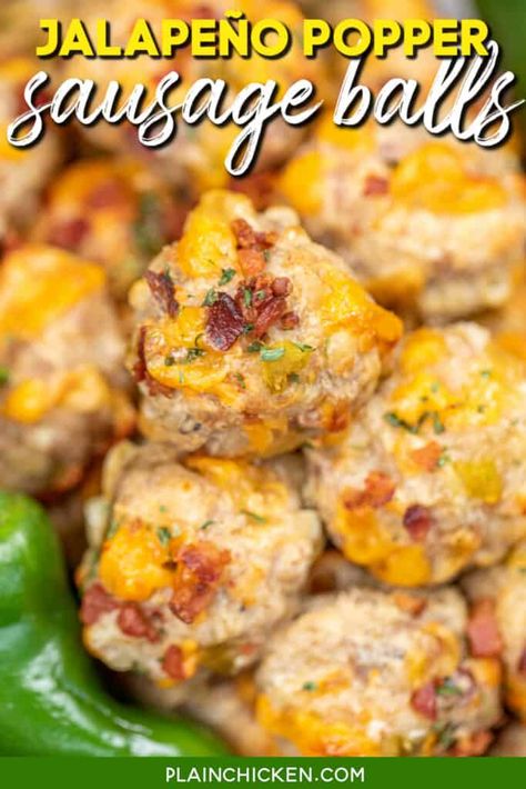 Jalapeno Popper Sausage, Sausage Ball, Armadillo Eggs, Bisquick Recipe, Bisquick Biscuits, Cream Cheese Sausage Balls, Savory Dips, Football Friday, Homemade Bisquick