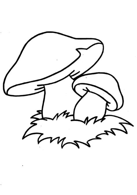 Coloring Page Mushroom, Mushroom Coloring Pages Free Printable, Coloring Mushrooms, Coloring Pages Mushrooms, Mushrooms Coloring Pages, Mushroom Template, Mushroom Stencil, Mushroom Outline, Mushroom Coloring Pages