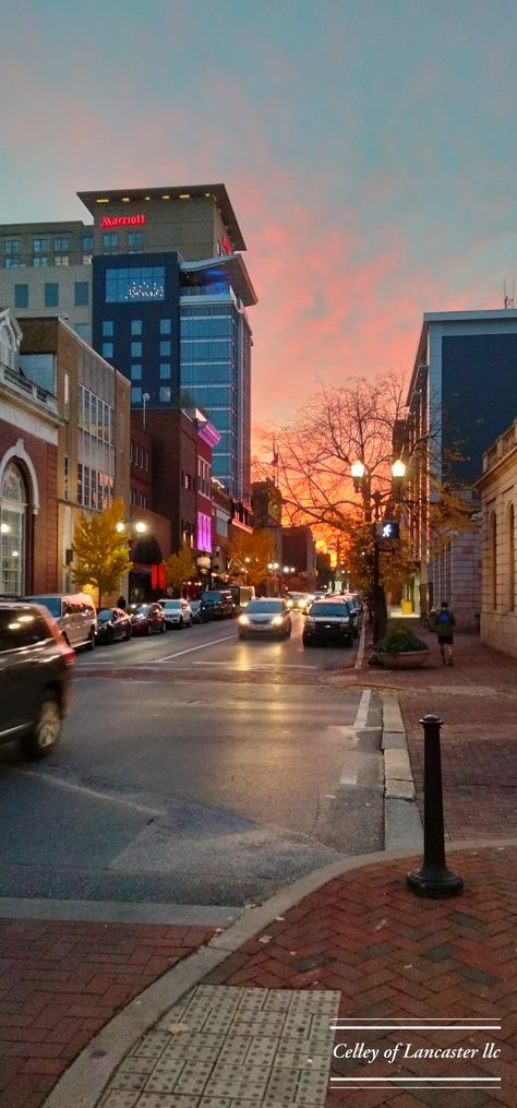 Sunset on a workweek. East King and North Duke streets, Lancaster, Pennsylvania. 28 October 2022. Taken with a One Plus Nord N200 5G. F/2.2. 1/50. 3.46mm. ISO113. #sunset #daylight #househunting #dreams #WagonWerks #columbiapa #columbiapaphotographer #lancasterpa #lancastercountypa #lancastercountyphotographer #pennsylvania #pennsylvaniaphotographer#androidphotography #autumndays #falltime #androidphotographer #homeless #veteran #homelessness #homelessshelter #usnavy #hope @tlclancaster Pennsylvania Wallpaper, Pennsylvania Aesthetic, One Plus Nord, New Hope Pennsylvania, Allentown Pennsylvania, 28 October, Lancaster County Pa, Washington Dc Travel, Lancaster Pennsylvania