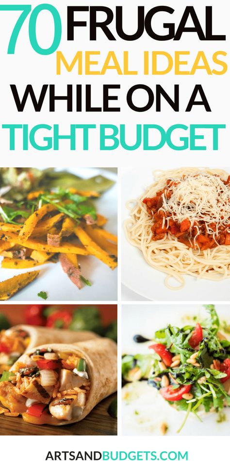 70 cheap and Frugal Meal Ideas For A Tight Budget How To Eat Healthy On A Budget, Extreme Budget Meals, Broke Meals, Budget Friendly Meals, Frugal Food, Food On A Budget, Large Family Meals, Meals On A Budget, Recipes Cheap