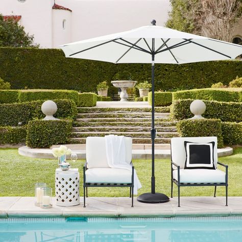 Porch Furniture, Backyard Pool Landscaping, Outdoor Chaise, Outdoor Umbrella, Outdoor Lounge Furniture, Patio Umbrellas, Pool Landscaping, Lounge Furniture, Side Chairs Dining