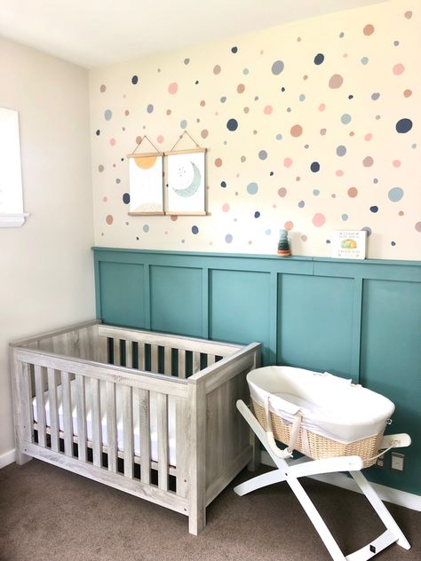 Nursery Pallet Ideas Colour Palettes, Nursery Design Ideas Gender Neutral, Nursery Colour Scheme Gender Neutral, Colourful Gender Neutral Nursery, Gender Neutral Nursery With Color, Bright Colour Nursery Ideas, Gender Neutral Nursery Ideas Colorful, Fun Boy Nursery, Colourful Baby Nursery