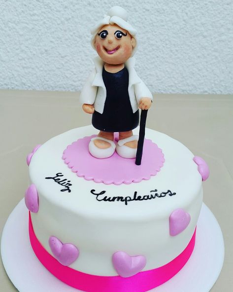 Torta abuelita Grandmas Birthday, Grandma Birthday, Cupcake Cake, Ideas Para Fiestas, Polymer Clay Jewelry, Clay Jewelry, Cupcake Cakes, Small Businesses, Birthday Cake