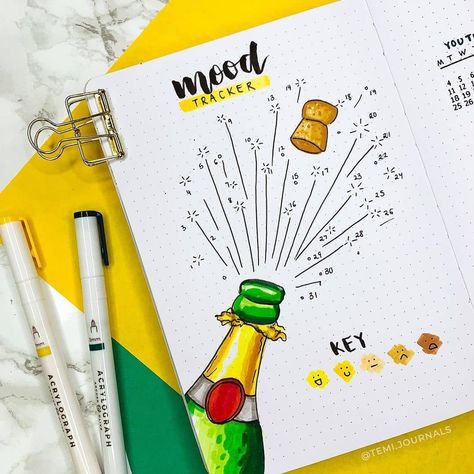 Bujo Trackers, Bullet Journal Flip Through, Bullet Journal Mood Tracker, January Bullet Journal, Bullet Journal Ideas Templates, Creating A Bullet Journal, Bullet Journal Mood Tracker Ideas, Bullet Journal Tracker, Bulletin Journal Ideas