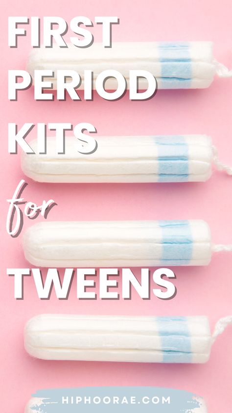 Great ideas for first period kits for tweens and teenagers First Period Kit Daughters, Period Pack, Streetwear Outfit Men, Period Party, First Period Kits, Girls Pad, Period Kit, Period Pads, First Period