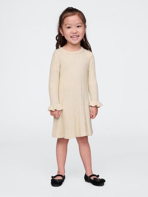 Sweaters for Toddler Girl | Gap Rib Sweater, Ribbed Sweater Dress, Newborn Photoshoot, Fall Kids, Ribbed Knit Sweater, Photoshoot Outfits, Knit Sweater Dress, Work Life, Baby Gap