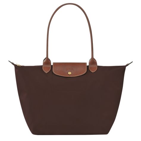 Tote bag L, Ebony - View 1 of 4 - zoom in Longchamp Le Pliage Large, Autumn Phillips, Fashion Boho Chic, School Tote, Longchamp Bag, Longchamp Bags, Bag Suitcase, Coin Purse Wallet, Recycled Canvas