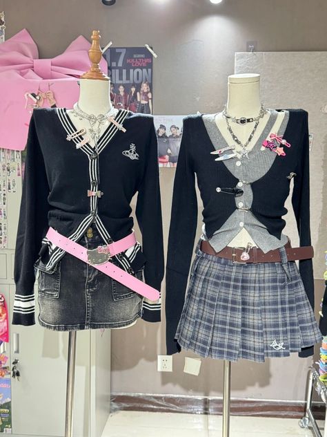 Japanese Stage Outfits, Twining Outfits, Chinese Fashion Street, Elegant Clothes, Kawaii Fashion Outfits, 2000s Fashion Outfits, Student Fashion, Diva Fashion, Kpop Fashion Outfits