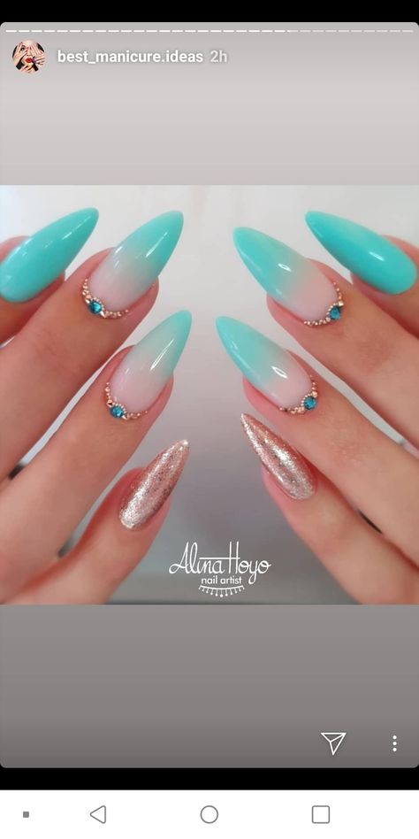 Fluorescent Nails, Acrylic Nails Almond Shape, Dragon Nails, Simple Gel Nails, Glow Nails, Ombre Nail Designs, Almond Acrylic Nails, Nails Only, Shellac Nails