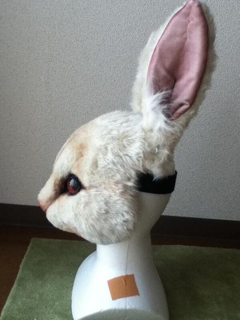 Realistic Fursuits Creepy Bunny, Fursuit Ideas, Rabbit Mask, Fursuit Tutorial, Bunny Mask, Cool Masks, Animal Masks, Masks Art, Arte Horror