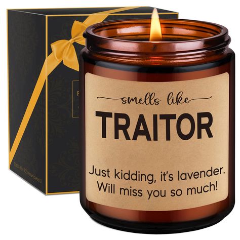 PRICES MAY VARY. Going Away gift for coworker, friend; Characterized by its saying, this candle makes a great gift for your friends who are moving away; It’s also a funny gift for your coworkers who are retiring or moving to other team or company; A unique and fun present for coworker, best friend, boss, colleague, neighbor, work bestie A huge hit at many occasions; Gifting this candle is a good way to say goodbye to them; They will think of you every time they see it; Perfect as a coworker leav Leaving Work Gift For Coworkers, Leaving Job Gift Ideas For Coworkers Diy, Farewell Gift For Boss New Job, Boss Farewell Gift Ideas, Gift For Coworkers When Leaving Job, Colleague Leaving Gift Ideas, Goodbye Gifts For Friends Moving, Gift For Boss Leaving, Funny Sayings For Coworkers Leaving