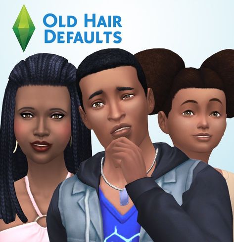 Mod The Sims - Old Hair Rollback - Default Replacements Neutral Black Hair, Sims 4 Guide, Sims 2 Games, Big Afro, Mod Hair, Night Hairstyles, Best Mods, Sims 4 Game, Family Christmas Pajamas