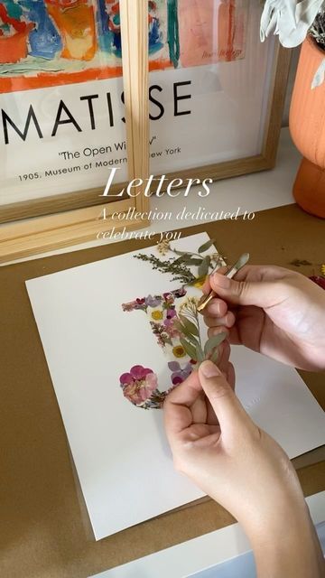 Instagram Letters, Pressed Flowers Frame, Pressed Floral, Framed Letters, Flower Preservation, Apartment Goals, Flower Artists, Flower Alphabet, Acrylic Letters