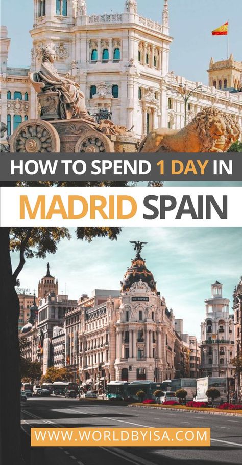 1 Day in Madrid: What do to in Madrid and Where to go in Madrid if you have a long layover 1 Day In Madrid, Madrid Airport, Visit Madrid, Europe Holidays, Packing Ideas, Travel Safety, City Breaks, Travel Locations, Europe Travel Destinations