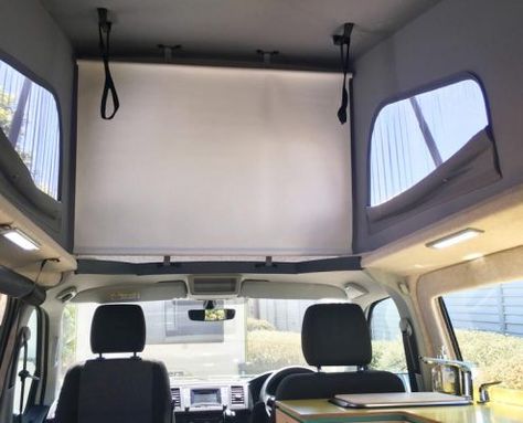 Projector Screen for indoors Camper Van Projector, Van Projector Screen, Campervan Projector, Campervan Storage Ideas, Vw California Camper, Campervan Hacks, Vw T5 California, Moto Van, T6 California Beach