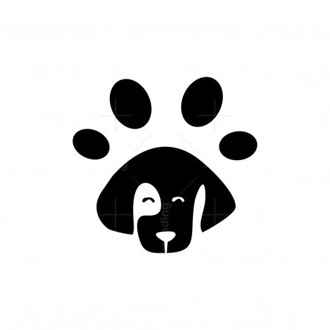 Dog Paw Logo. Designed in negative space style with minimalistic and eye-catching elements. This Dog Paw Logo is ideal for businesses inline with Animal Care, Animal & Pet, Animal Furnishing and other business related Dog Paw Logo Design, Paw Print Logo Design, Dog Shelter Logo Design, Paw Logo Design Ideas, Pet Store Logo Ideas, Dog Walking Business Logo, Dog Care Logo, Dog Shelter Logo, Pet Logo Branding