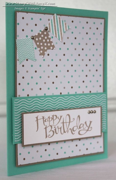 Banner Blast 1 - Stamp With Amy K Scrapbook Banner, Blessed Birthday, Homemade Greeting Cards, Cardmaking Ideas, Ctmh Cards, Birthday Cards For Women, Stamping Ideas, Cards Birthday, Punch Cards