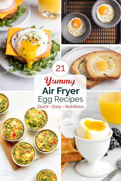 Egg Bites Air Fryer, Air Fryer Recipes Eggs, Fried Egg Recipes, French Eggs, Easy Breakfasts, Healthy Egg Breakfast, Over Easy Eggs, Boiled Egg Diet, Egg Recipes For Breakfast