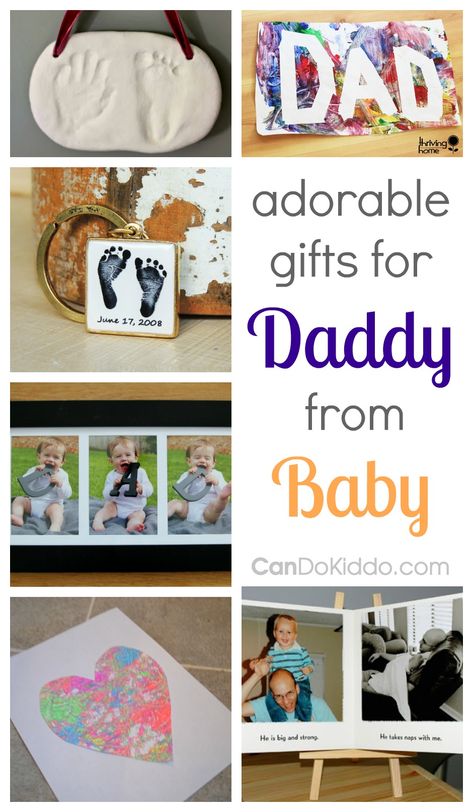 Adorable Father's Day gifts for Dad. DIY and personal presents for Daddy from baby. CanDo Kiddo 1st Fathers Day Gift Ideas New Dads Diy, Christmas Gift To Dad From Toddler, Diy Gift From Baby, Dad Birthday From Baby, Handmade Gifts From Baby, Diy First Fathers Day Gifts From Baby, Birthday Gifts For Dad From Baby, Diy Christmas Gifts For Dad From Kids, Birthday Gift For Dad From Baby