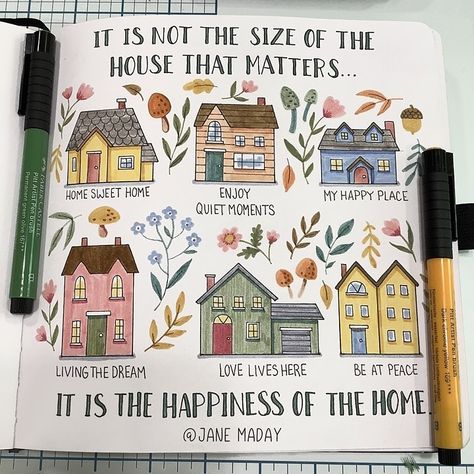 Jane Maday (@janemaday) • Instagram photos and videos Jane Maday, Square Sketchbook, Pitt Artist Pens, Gcse Art Sketchbook, Journal Fonts, Illustration Quotes, Diary Ideas, October 29, Daily Drawing