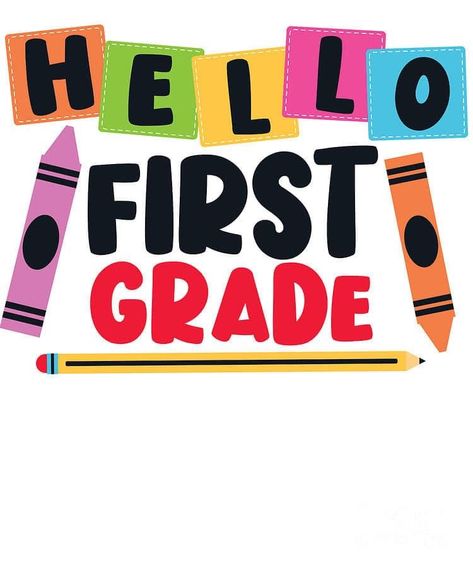 Back To School 1st Grade, Crayon Svg, 1st Grade Svg, Creative Writing For Kids, Hello First Grade, Outfits Male, Teacher Files, 1st Grade Teacher, Welcome To School