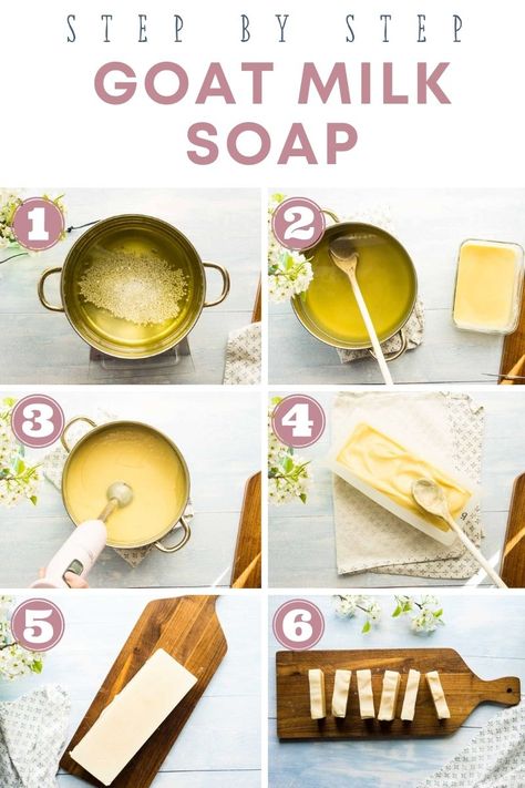 Soap With Beeswax Coconut Oil, Goat Lotion Recipe Homemade, Homemade Body Soap Bar, How To Make Goat Soap, Diy Goat Soap, Ways To Package Homemade Soap, Goat Milk Soap Recipe Cold Process, Buff City Soap Recipe, No Lye Soap Recipes Diy