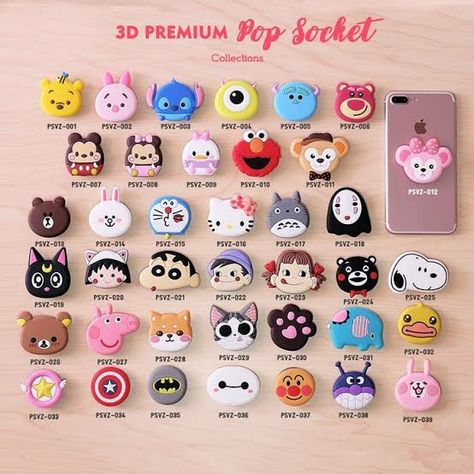 Pvc Stand, 3d Karakter, Casing Iphone, Hello Kitty Characters, Anime Printables, Sold Out, Pop Socket, 3d Cartoon, Phone Grips