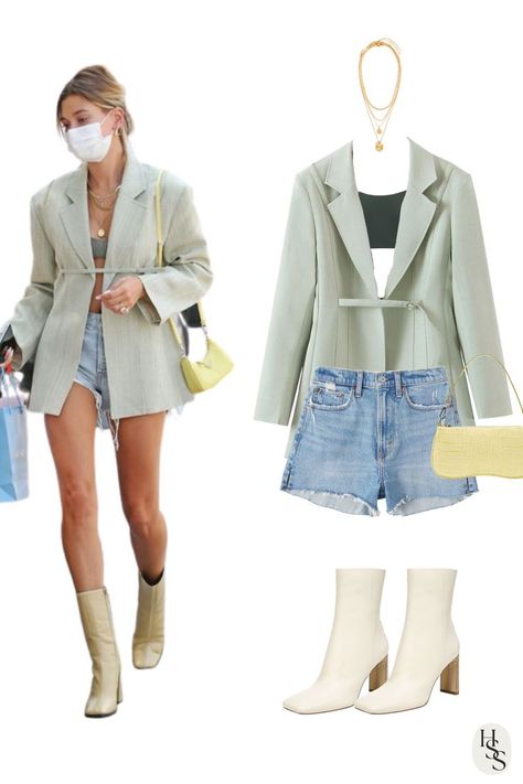 Sage Bag Outfit, Sage Blazer Outfits For Women, Sage Jacket Outfit, Light Green Bag Outfit, Sage Green Bag Outfit, Light Green Blazer Outfits For Women, Sage Green Jacket Outfit, Light Green Jacket Outfit, Hailey Bieber Fall Outfits