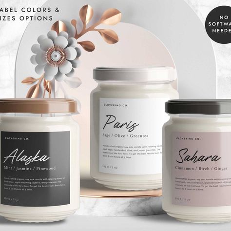 Candle Label Ideas, Skincare Books, Diy Candle Labels, Jam Packaging, Product Label Design, Bee Products, Candle Labels Design, Candle Label Template, Label Ideas