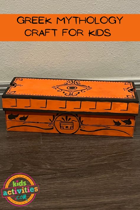 Learn how to make this super fun shoebox craft based off the Greek myth of Pandora's box! Making this Greek mythology inspired shoebox craft will be super fun and super easy! You'll get to make your very own Greek pottery inspired shoebox to store all your trinkets and treasures in, and learn about the Greek myth of Pandora's box. Hocus Pocus Board, Ancient Greece Crafts, Greece Party, Shoe Box Crafts, Greek Crafts, Hocus Pocus Movie, Ancient Greek Pottery, Greek Myth, Halloween Games For Kids